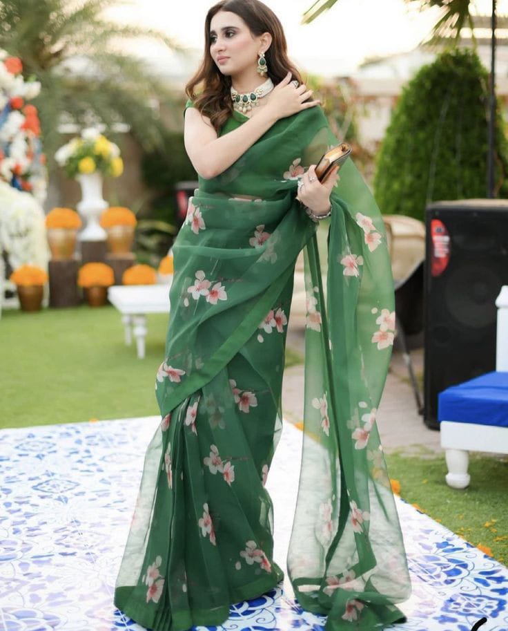 Soni 130 Heavy Printed Stylish Designer Party Wear Organza Saree Collection